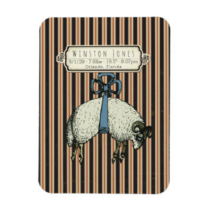 Pretty Bow Sheep™ Collection - Birth Info / Magnet