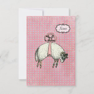 Pretty Bow Sheep DESIGNER OPTIONS  ~ Invitations