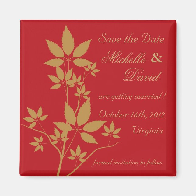 Pretty Branch -Save the date magnets-2 Magnet (Front)