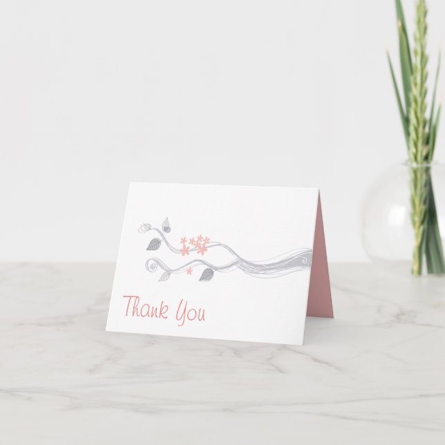 Pretty Branch Thank You Note Card (Front)