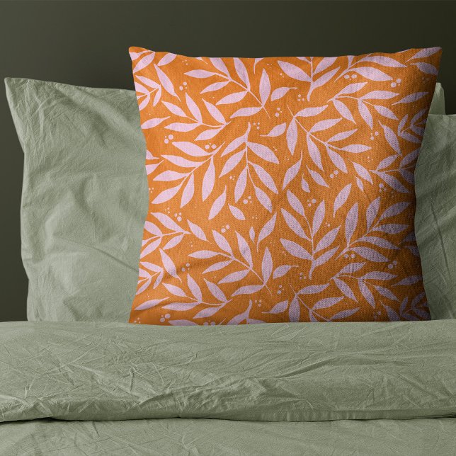 Pretty branches - orange and pink cushion (Creator Uploaded)