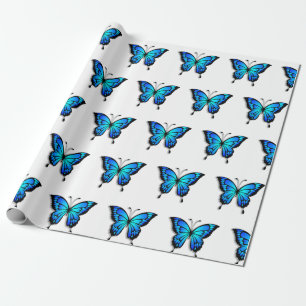 Pretty bright blue Butterfly Gift Wrap