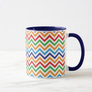 Pretty Bright Colourful Zig Zag Chevron Stripes Mug
