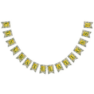 Pretty Bright Daisy Birthday Congratulations Bunting