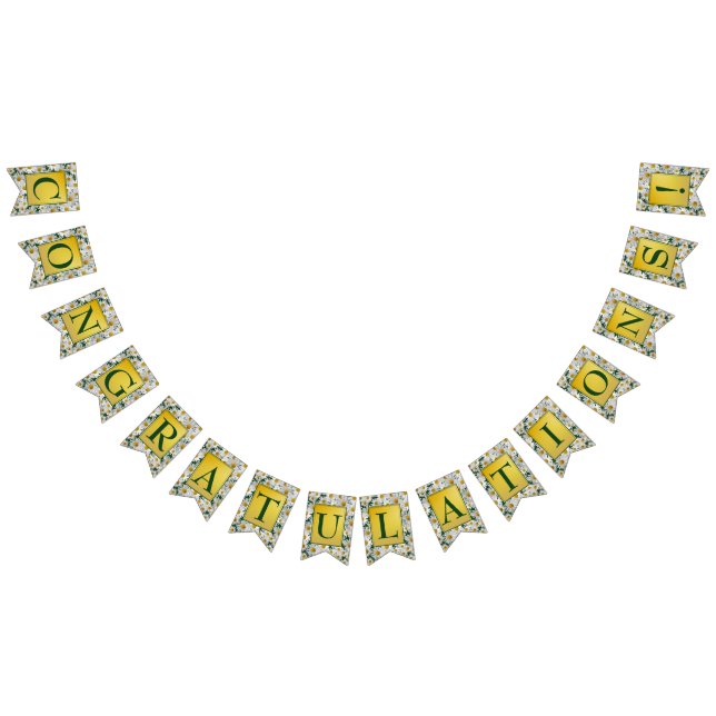 Pretty Bright Daisy Birthday Congratulations Bunting (All)