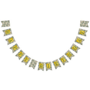 Pretty Bright Daisy Happy Birthday Bunting