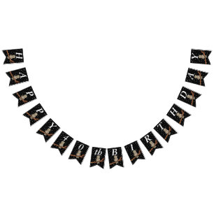 Pretty Brown Birthday Owl on Branch Necklace Stars Bunting