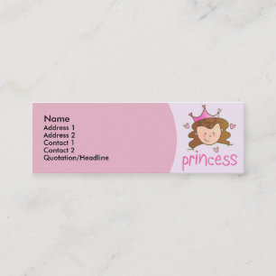 Pretty Brunette Princess Skinny Profile Cards