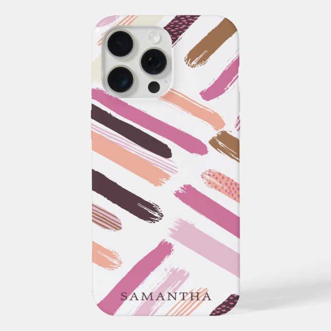 Pretty Brush Strokes Pattern iPhone Case (Back)