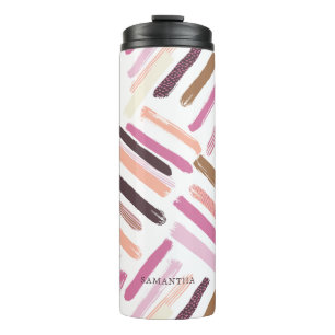 Pretty Brush Strokes Pattern Thermal Tumbler