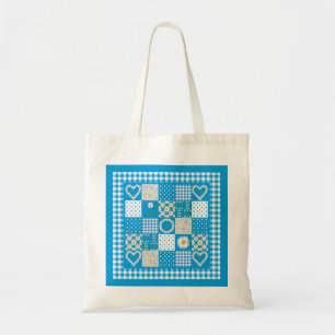 Pretty Budget Tote Bag: Daisychains Faux Patchwork Bag
