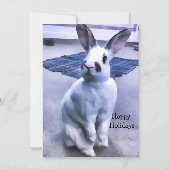 Pretty Bunny Holiday Card (Front)