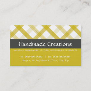 PRETTY BUSINESS CARD :: gingham pattern 10L
