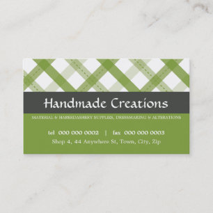 PRETTY BUSINESS CARD :: gingham pattern 9L