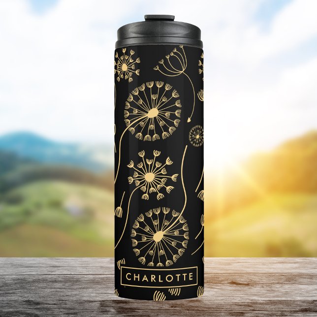 Pretty Butter Yellow Dandelion Bliss Thermal Tumbler (Creator Uploaded)