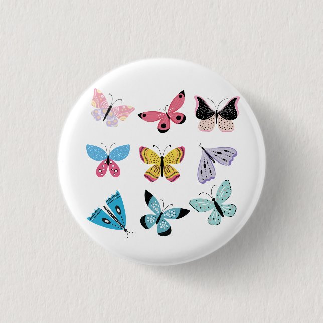 Pretty Butterflies 3 Cm Round Badge (Front)