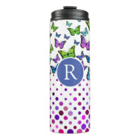 Pretty Butterflies and Dots Monogram