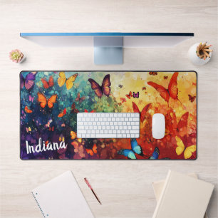 Pretty Butterflies Ethereal Painting Personalised Desk Mat