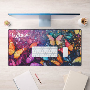 Pretty Butterflies Ethereal Painting Personalised Desk Mat
