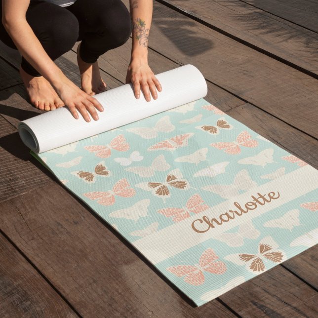 Pretty Butterflies Pattern Yoga Mat (Creator Uploaded)