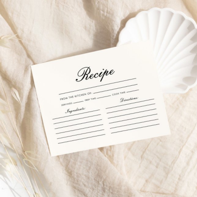 Pretty Butterflies Recipe Bridal Shower Enclosure Card (Creator Uploaded)