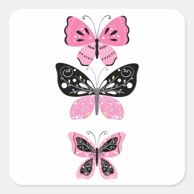 Pretty Butterflies  Square Sticker (Front)