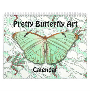 Pretty Butterfly Art Calendar Butterflies
