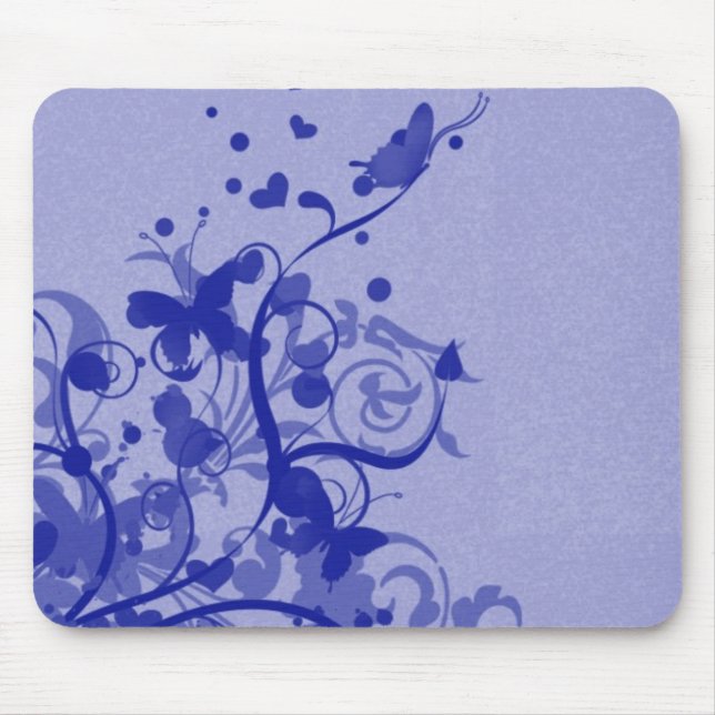 Pretty Butterfly Design Mousepad (Front)