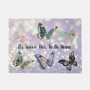 Pretty Butterfly Door Mat