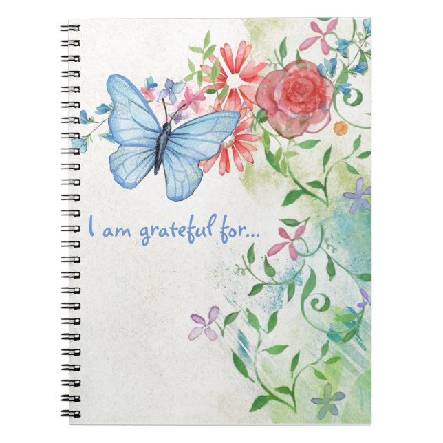 Pretty Butterfly Gratitude Notebook (Front)