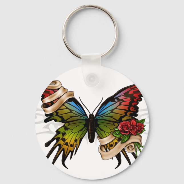 Pretty Butterfly Key Ring (Front)