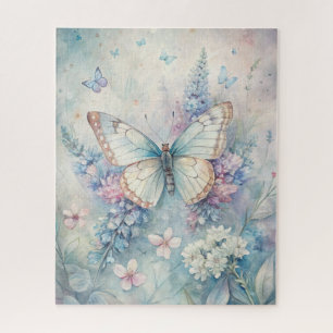 Pretty Butterfly on Flowers Jigsaw Puzzle