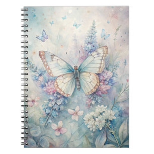 Pretty Butterfly on Flowers Notebook