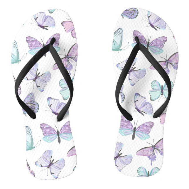 Pretty Butterfly Pattern  Thongs (Footbed)