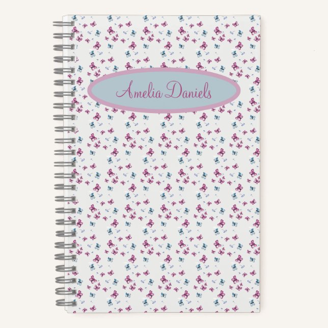 Pretty Butterfly Personalised Notebook (Front)