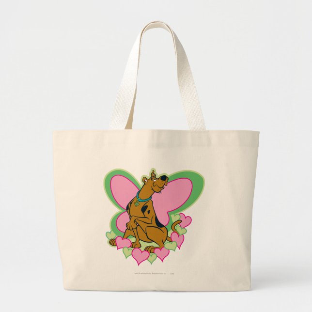 Pretty Butterfly Scooby-Doo Large Tote Bag (Front)