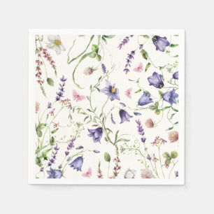 Pretty Butterlies Floral Bridal Shower Napkin