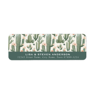 Pretty Cactus Return Address Labels