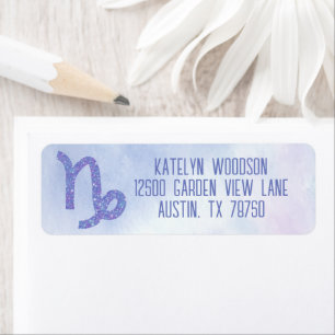 Pretty Capricorn Astrology Sign Return Address Label