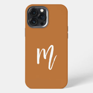 Pretty caramel background Calligraphy initial iPhone 13 Pro Max Case