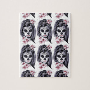 Pretty Carnival mask woman skull Thunder_Cove Jigsaw Puzzle