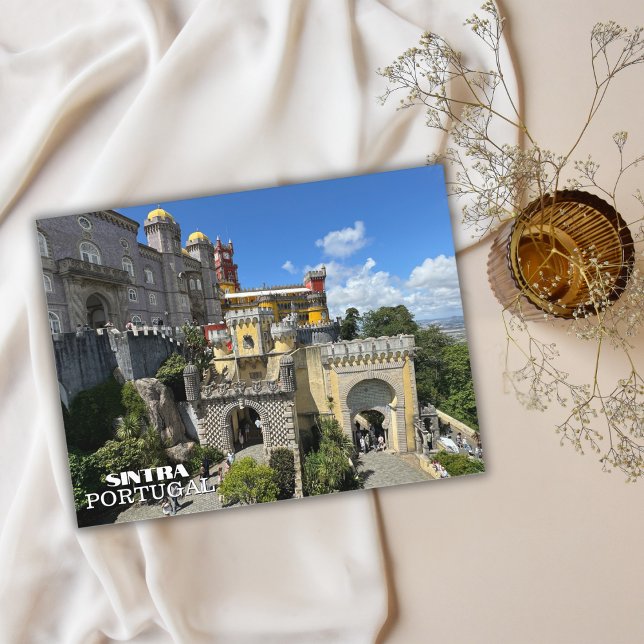 Pretty Castle Sintra Portugal Photography, Travel Holiday Postcard (Creator Uploaded)