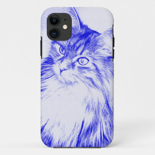Pretty Cat Artwork Best gift for cat lovers iPhone 11 Case