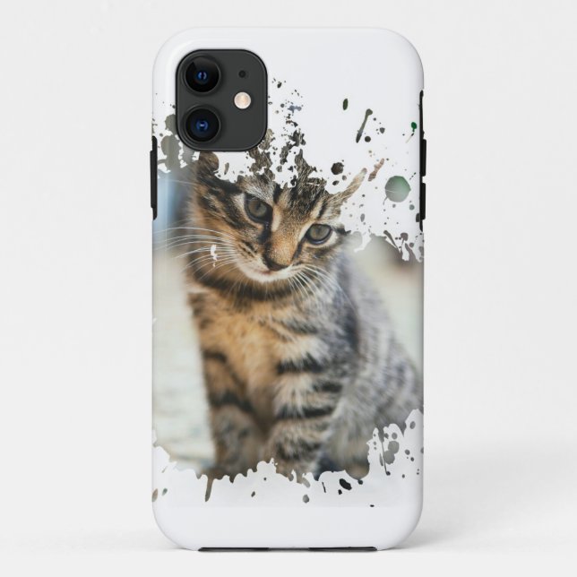 Pretty Cat Artwork | Best gift for cat lovers Case-Mate iPhone Case (Back)