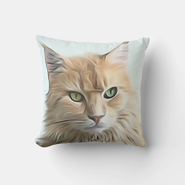 Pretty Cat Artwork Cushion (Front)