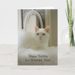 Pretty Cat/Feminine Birthday Card