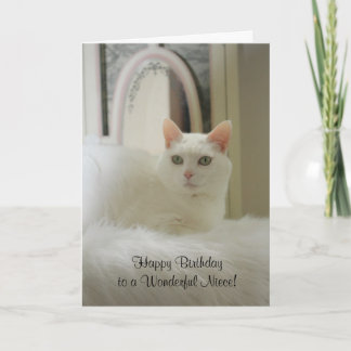 Pretty Cat/Feminine Birthday Card