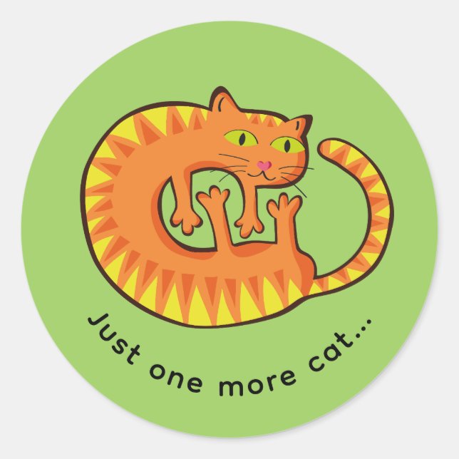 Pretty Cat, kitten. Classic Round Sticker (Front)