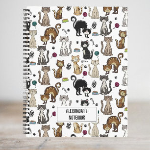 Pretty Cat Pattern  Notebook