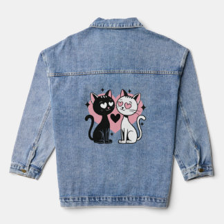 pretty cats denim jacket
